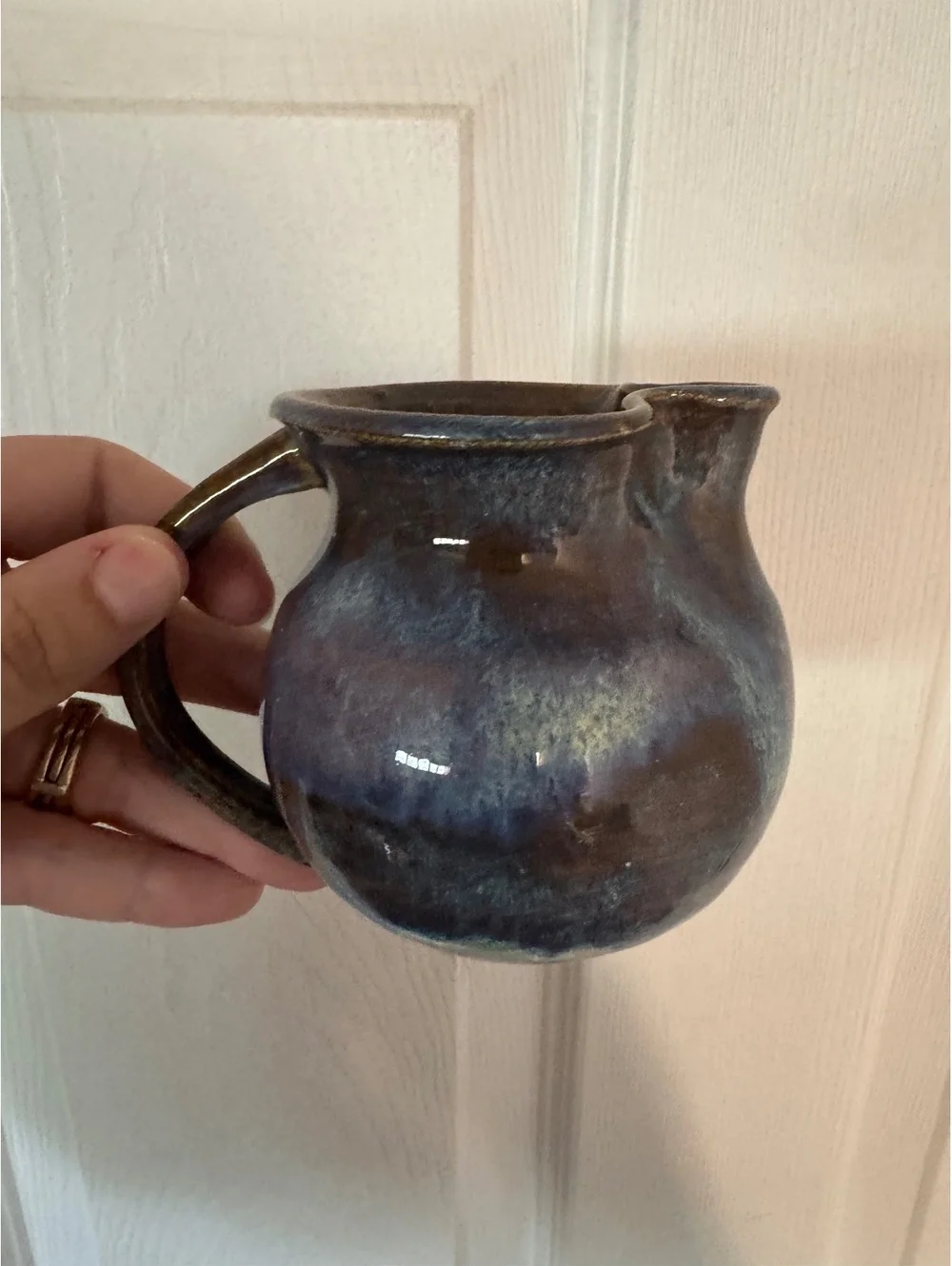 Handcrafted Ceramic Creamer and Sugar Jar Set with Lid